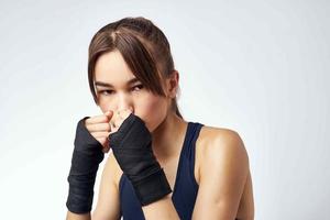 femme formation coup de poing boxe exercice mode de vie photo