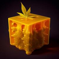 d'or cannabis d'or la cire extrait illustration génératif ai photo