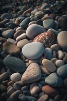 Galet des pierres sur le plage - doux concentrer avec ancien filtre photo