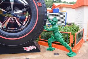 Hong Kong, Chine - juin 10-vert animation soldat dans jouet récit dans disneyland sur juin dix, 2015. Hong kong disneyland construit dans 2012, est le du monde cinq disneyland photo