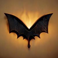 réaliste chauve souris logo. ai rendre. photo