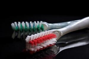 brosses à dents pour dentaire santé génératif ai photo