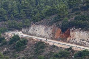 route dans le montagnes dans nord Israël. photo