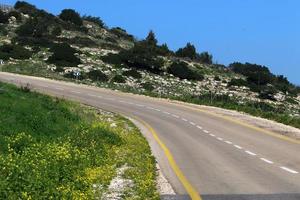 route dans le montagnes dans nord Israël. photo