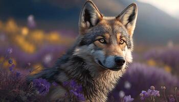 un de le plus iconique lupers créatures Loup magnifique image génératif ai photo