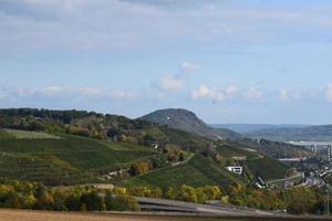 ah vallée avec l'automne couleurs et le Autoroute photo