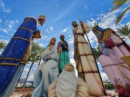 l'Espagne le plus grand Nativité scène dans alicante pendant le journée photo