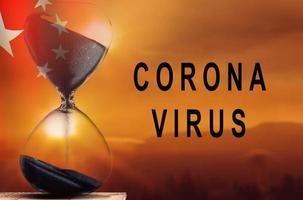 Arrêtez mers-cov ou milieu est respiratoire syndrome corona virus, Sablier photo