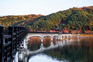 wolyeonggyo pont, en bois pont à andon, Sud Corée. photo