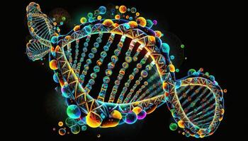 ADN molécule composition connu comme ADN chaîne génératif ai photo