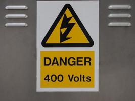 danger 400 volts signe photo