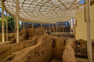 magnifique ruines de le ancien romain amphithéâtre dans Saragosse Espagne museo del Teatro de caesaraugusta photo