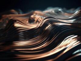 moderne coloré métallique vague rayures modèle Contexte établi avec génératif ai La technologie photo