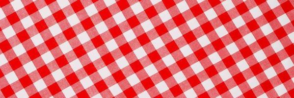 rouge blanc plaid nappe de table Contexte photo