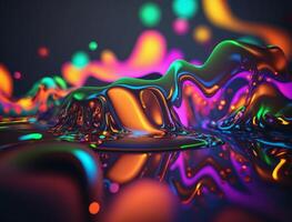 lumière pastel couleurs fluide ondulé liquide abstrait Contexte établi avec génératif ai La technologie photo