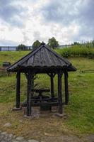 antique métal ferme machinerie dans un plein air musée photo