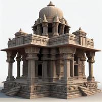 ayodhya temple, RAM temple 3d, blanc bg photo