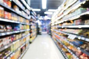 supermarché flou abstrait en grand magasin photo