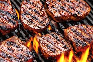 le grillé steak photo