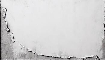 blanc gris vieux mur avec minable endommagé plâtre ciment établi avec génératif ai photo