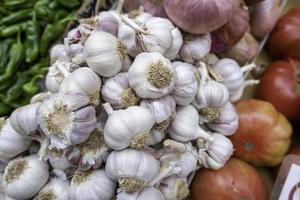 séché Ail dans une marché photo