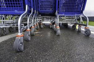 garé supermarché chariots photo