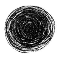abstrait noir rond pensil griffonner isolé sur une blanc Contexte photo
