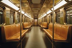 train métro siège. produire ai photo