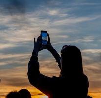 le coucher du soleil dans Rome photo