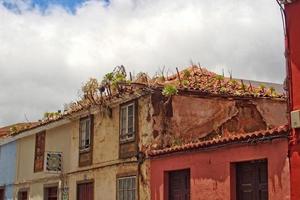 des rues avec historique bâtiments sur le Espagnol canari île Tenerife dans le ancien Capitale photo