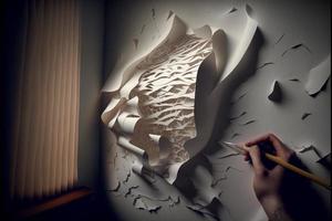 testé brouillé papier images 4k généré par ai photo