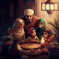 ramzan mubarak content Ramadan eid de fête ai généré photo