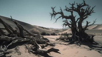 mort des arbres dans le namib désert, namibie, Afrique photo