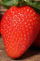 sucré rouge fraise proche en haut macro photo