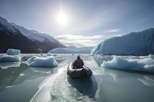 aventure sur le glacé des eaux de Alaska photo