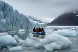 aventure sur le glacé des eaux de Alaska photo