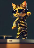 mignonne minuscule chat ai génératif image pour mobile fond d'écran photo