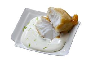 poisson avec blanc sauce photo