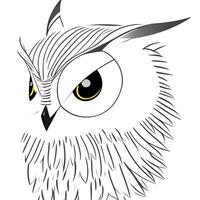 hibou dessin. le illustration a été établi en utilisant génératif ai. photo