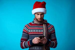 homme Nouveau année vêtements Noël vacances isolé Contexte photo