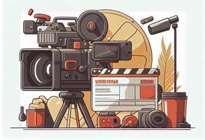vidéo ou film production concept. idée de tournage film photo