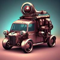 mécanique suv voiture . steampunk style animal photo