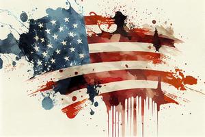 américain patriotique aquarelle bureau Contexte photo