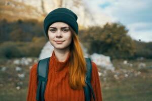 femme promeneur la nature Voyage vacances paysage amusement photo