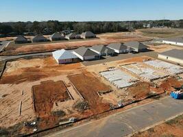 aérien drone image de construction logement complexe photo