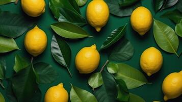 Naturel Contexte avec citron. illustration ai génératif photo