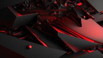 3d abstrait rouge et noir Contexte par ai généré pouvez être utilisation comme Facebook couverture photo