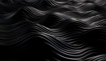 ondulé noir texturé métallique 3d Contexte photo