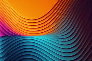 Jaune et bleu lignes abstrait 3d texture géométrique coloré Contexte gratuit photo ai génératif