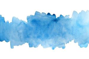 indigo bleu aquarelle main La peinture et éclaboussure abstrait texture sur blanc papier Contexte. photo